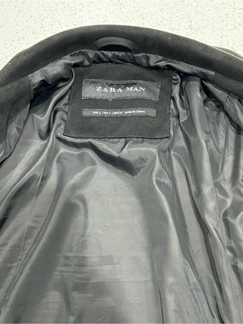 Zara Ultra Suede Mens Rider Motorcycle Jacket Black Size Large